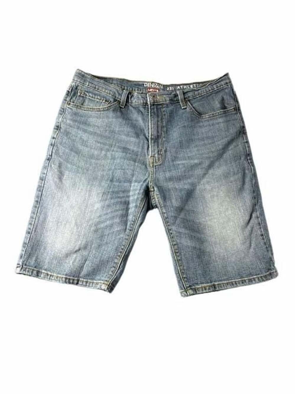 Levi's Denizen Athletic Fit Denim Shorts Size 36 Blue Light Wash